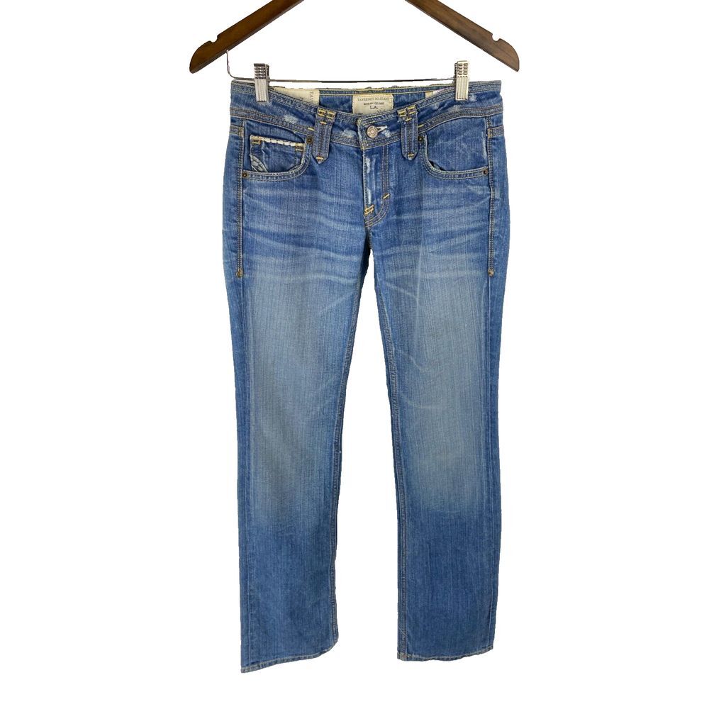 Taverniti So Jeans Size 28 (28x33) Anouk 16 Low Rise Y2K Bootcut Denim Embroider